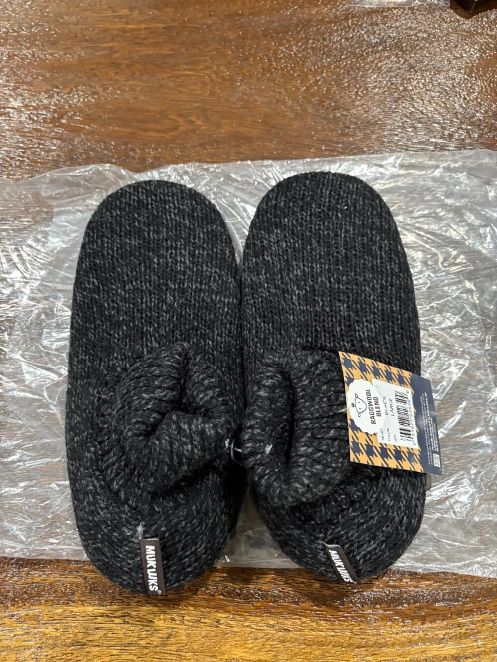 Muk Luks Raggwool Blend Men's Morty Slippers House Shoes sz Large NWT NEW